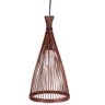 Lustre Pendente Luminaria de bambu rústico tecido natural lâmpadas teto sala estar restaurante - Pre - 1