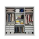 Ver imagem 3 de Guarda Roupa Arezzo 3 Portas 6 Gavetas 1 Espelho Cor:branco