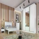 Ver imagem 1 de Guarda Roupa Arezzo 3 Portas 6 Gavetas 1 Espelho Cor:branco
