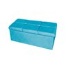Calçadeira Baú Copenhague Solteiro 120cm Suede - Renascer Decor:Azul Turquesa - 1