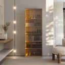 Ver imagem 2 de Sapateira Divino Good em MDF 66x187cm Porta Reflecta com LED Olmo 1232