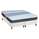 Ver imagem 1 de Cama Box King: Colchão Molas Castor Bonnel System Class + Base CRC Courano Branco(193x203)