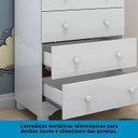 Ver imagem 7 de Quarto de Bebê com Cômoda 4 Gavetas e Berço Mini Cama 3 em 1 Cambalhota Espresso Móveis Branco/Brilho