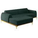Ver imagem 1 de Sofá 2,45M 4 Lugares com Chaise Esquerdo Pés Gold Molino C-117 Linho Verde