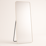 Espelho Retangular Grande Moldura em Metal Off White Corpo Inteiro 170x70cm Suporte de Chão - 9