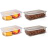 Kit 4 Caixas Conservadora Retangular Transparente Tampa Hermética 2,8 Litros - Ercaplast - 1