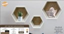 Ver imagem 3 de Kit c/ 3 Nichos Hexagonal Decorativos Mosaico Kit Hex Mosaico:Preto