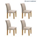 Ver mais imagens de Conjunto Sala de Jantar 4 Lugares Quadrada Cadeiras Estofadas Espanha Yescasa Bege