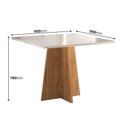 Ver imagem 3 de Conjunto Sala de Jantar 4 Lugares Quadrada Cadeiras Estofadas Espanha Yescasa Bege