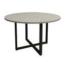 Ver imagem 2 de Mesa de Reunião Redonda 1,20 m Pés Metal para 4 Pessoas F5 Office Cor:Cinza Sagrado com Preto
