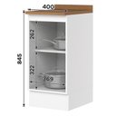 Ver imagem 3 de Balcao com Tampo 1 Porta 40cm Americana Branco Nature Henn