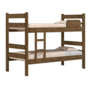 Ver imagem 3 de Kit Beliche de Solteiro Marrom com Escada Madeira Reforçada 100% Mdf + 1 Colchão de Espuma D28 Solte