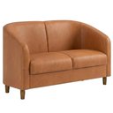 Ver imagem 1 de Poltrona Namoradeira 2 Lugares Aura 120 cm Pes Madeira Courino Tcs 727 Moll