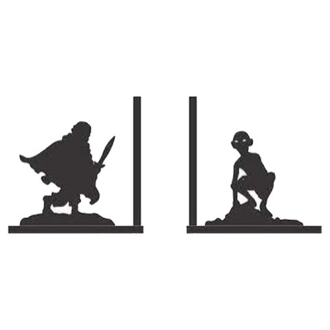 APARADOR DE LIVRO E CD SENHOR DOS ANEIS FRODO E GOLLUM