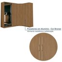 Ver imagem 5 de Guarda Roupa Modulado de Canto 5 Portas com Espelho 3 Peças Decor Marrom/Freijó