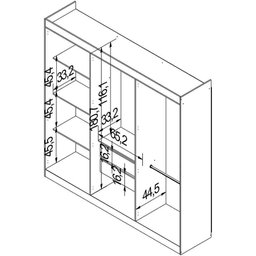 Guarda-Roupa Casal Bartira Ville com 6 Portas e 2 Gavetas - 4