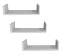 Ver imagem 1 de Prateleiras em Mdf Branco 3 Peças 40x15x15