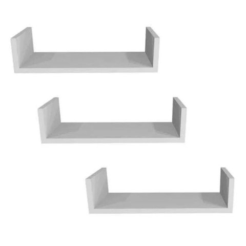 Prateleiras em Mdf Branco 3 Peças 40x15x15