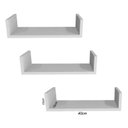 Ver imagem 2 de Prateleiras em Mdf Branco 3 Peças 40x15x15