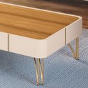 Ver imagem 4 de Conjunto 1 Cristaleira 2 Buffets e 1 Mesa de Centro Évora/saluti/benvenuto/cadenza Off White/cinamom