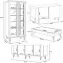 Ver imagem 2 de Conjunto 1 Cristaleira 2 Buffets e 1 Mesa de Centro Évora/saluti/benvenuto/cadenza Off White/cinamom