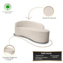 Ver imagem 3 de Sofá Decorativo Divã Forma Orgânica Curvo Bouclé para Salas e Consultorio Aurea
