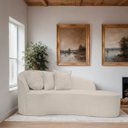 Ver imagem 2 de Sofá Decorativo Divã Forma Orgânica Curvo Bouclé para Salas e Consultorio Aurea