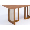 Ver imagem 2 de Mesa de Sala Jantar Regia Natuame C/ Tampo Madeirado Reto 180x90cm Carvalho/cinamomo - Cimol