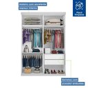 Ver imagem 2 de Closet Solteiro sem Portas 2 Gavetas Júlia Minastex