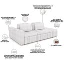 Ver imagem 7 de Sofá Ilha com Puff Living 245cm Amber M03 Bouclê Branco