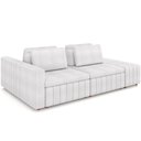 Ver imagem 1 de Sofá Ilha com Puff Living 245cm Amber M03 Bouclê Branco