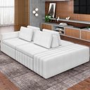 Ver imagem 6 de Sofá Ilha com Puff Living 245cm Amber M03 Bouclê Branco