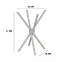 Ver imagem 2 de Base de Aço para Mesa de 75x75 Ipanema Liso Branco Teixeira