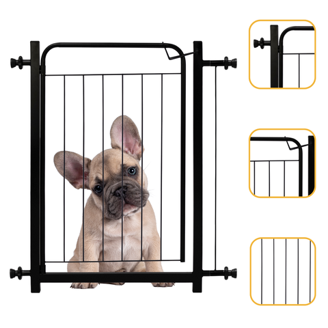 Portão Pet Preto Proteção Criança Bebê Cachorro Cão com Extensor 05cm Itagold