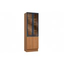 Ver imagem 1 de Paneleiro de Cozinha Modulado Cristaleira Ciela R631 C/ 4 Portas (2 C/ Vidro) 70x220cm Canela/azul