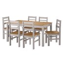 Ver imagem 6 de Mesa de Jantar de Madeira Maciça Cinza Lavado