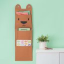 Ver imagem 4 de Cesto Infantil de Parede com 3 Bolsos de Algodão Urso - Oikos
