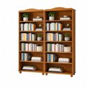 Ver imagem 2 de Kit 2 Estantes de Livros 85x190cm Rústica 100% Madeira Maciça Escritório e Sala Rubi