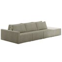 Ver imagem 7 de Sofá Ilha Modulado Milos 342cm Puff Lateral Bouclê Bege Escuro G33 - Gran Belo
