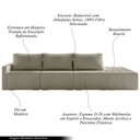 Ver imagem 3 de Sofá Ilha Modulado Milos 342cm Puff Lateral Bouclê Bege Escuro G33 - Gran Belo