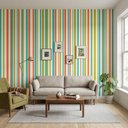 Ver imagem 2 de Papel de Parede Abstrato Listras Coloridas – Coleção Retro Pop