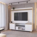 Ver imagem 1 de Rack com Painel para TV até 50 Polegadas 160CMX181CM Conjunto Sala de Estar 2 Portas Benevello Branco