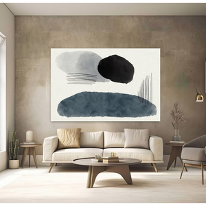 Quadro Decorativo Moderno Neutro Abstrato para Sala Quarto Casal