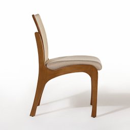 Kit 6 Cadeiras para Mesa de Jantar Lisboa com Encosto em Tela Madeira Maciça Linho Bege M58 Rmi - 6