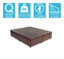 Ver imagem 2 de Base Cama Box Baú Bipartido Queen Size Couro Sintético Marrom 43x158x198