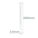 Ver imagem 6 de Abraçadeira Nylon Enforca Gato 2,5x200mm Branca 100 Un Ciser