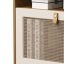 Ver imagem 6 de Mesa de Cabeceira 1 Porta em Rattan com Puxador de Couro e Nicho