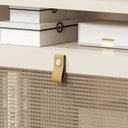 Ver imagem 6 de Mesa de Cabeceira 1 Porta em Rattan com Puxador de Couro e Nicho