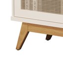 Ver imagem 5 de Mesa de Cabeceira 1 Porta em Rattan com Puxador de Couro e Nicho