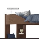 Ver imagem 3 de Beliche para Quarto de Solteiro Indy Marrom/Cacau